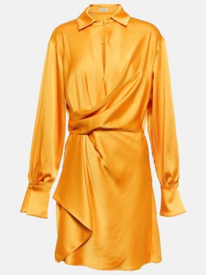 Satynowa sukienka Simkhai złota