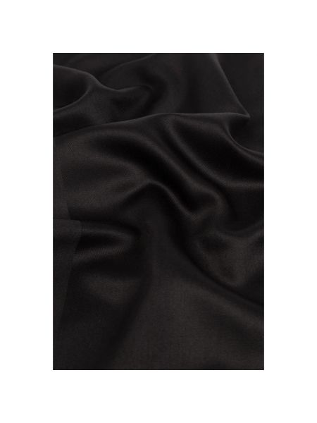 Bufanda con flecos de lana de seda Givenchy negro