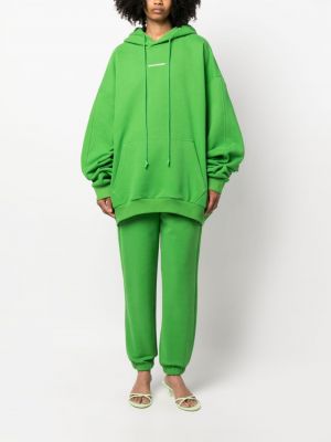Bluza z kapturem w jednolitym kolorze z nadrukiem Monochrome zielona