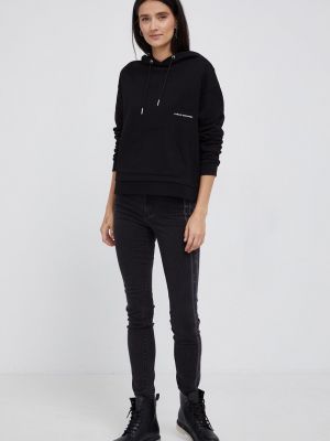 Bombažni pulover Armani Exchange črna