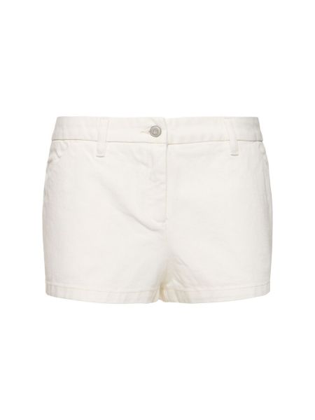 Bomull jeans-shorts The Frankie Shop hvit