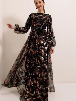 Dlouhé šaty By Saygı čierna