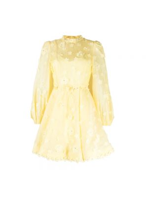 Mini robe à fleurs Zimmermann jaune