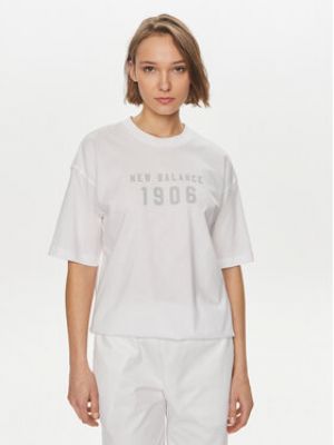 Oversized tričko New Balance bílé