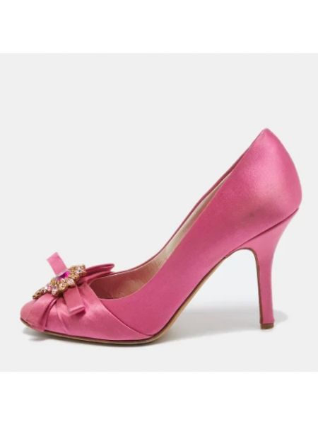 Calzado de raso Dior Vintage rosa