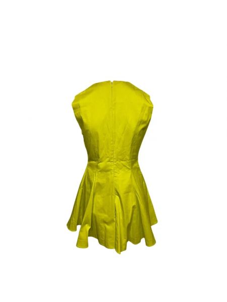 Sukienka bawełniana Dior Vintage żółta