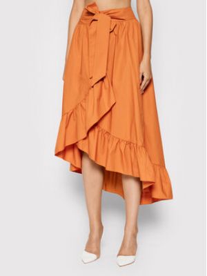 Midi sukně Rinascimento oranžové
