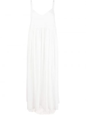 Bílé drapované dlouhé šaty Ballantyne