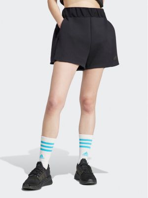 Pantaloni scurți de sport cu croială lejeră Adidas negru