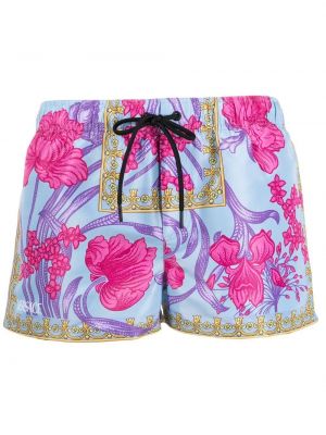 Trykt floral shorts Versace blå