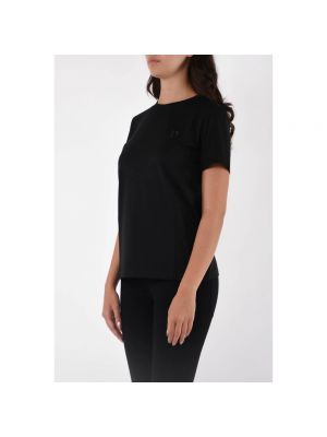 Camiseta con bordado de algodón de tela jersey Dondup negro