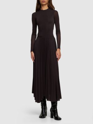 Midi suknja od viskoze od jersey Philosophy Di Lorenzo Serafini smeđa