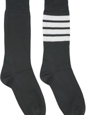 Серые носки с 4 полосками Thom Browne