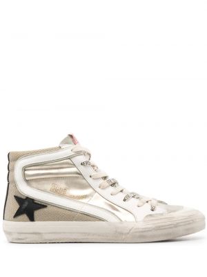 Læder sneakers Golden Goose guld