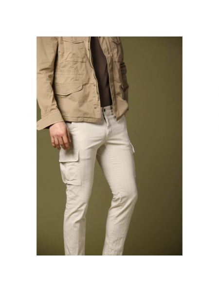 Pantalones cargo slim fit de algodón Mason's beige