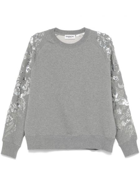 Sweatshirt med pailetter Essentiel Antwerp grå