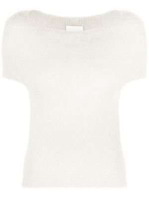 Relaxed fit pleten top Semicouture bela