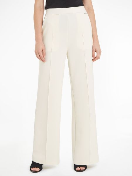 Pantalones de punto Calvin Klein blanco