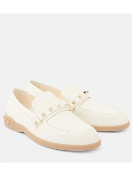 Pantofi loafer din piele Valentino Garavani alb