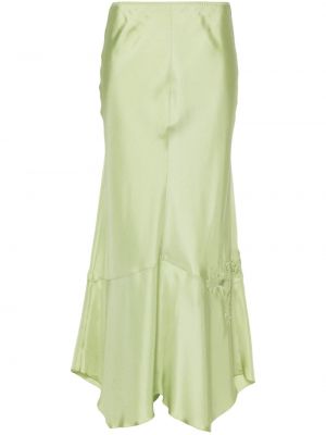 Hedvábné dlouhá sukně Dorothee Schumacher zelené