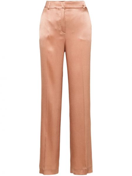 Rovné kalhoty Alberta Ferretti růžové