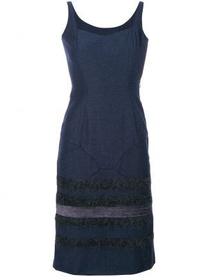 Миди рокля John Galliano Pre-owned синьо