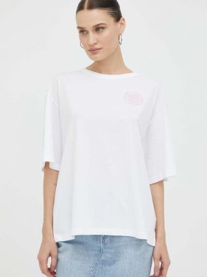 Bavlněné tričko Drykorn bílé