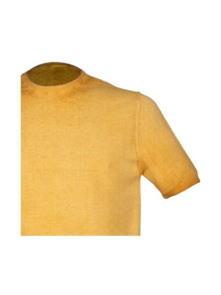 Sweter bawełniany Alpha Studio żółty
