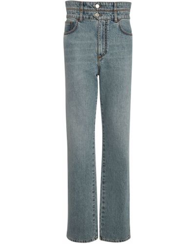 Straight fit džíny s vysokým pasem Philosophy Di Lorenzo Serafini modré