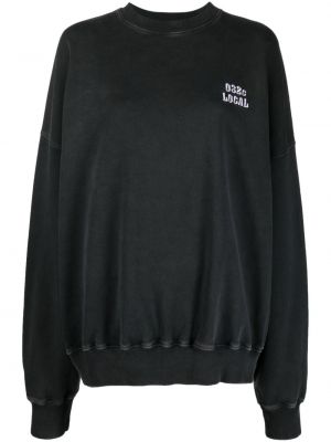 Sweatshirt mit stickerei aus baumwoll 032c schwarz