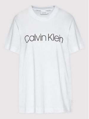 T-shirt Calvin Klein Curve blanc