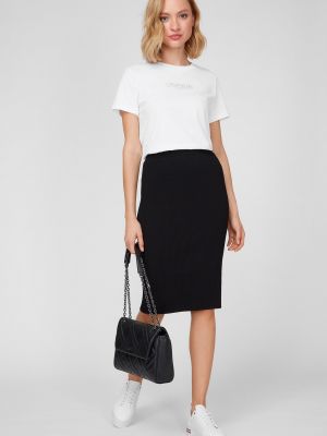Черная юбка миди Calvin Klein