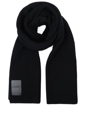 Черный шерстяной шарф Joseph