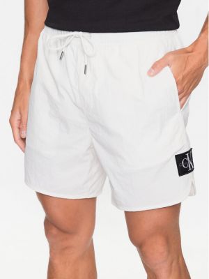 Shorts de sport Calvin Klein Jeans blanc