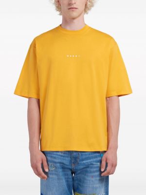 T-shirt en coton à imprimé Marni jaune