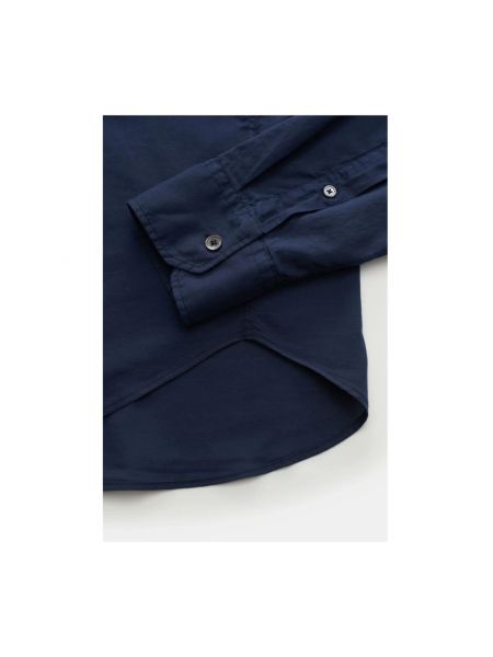 Camisa de algodón Fedeli azul