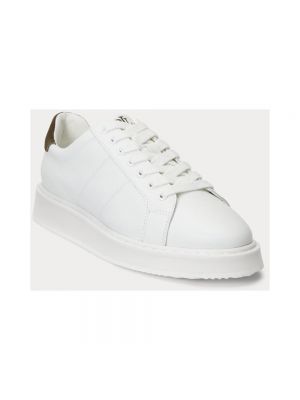 Sneakersy skórzane Ralph Lauren białe