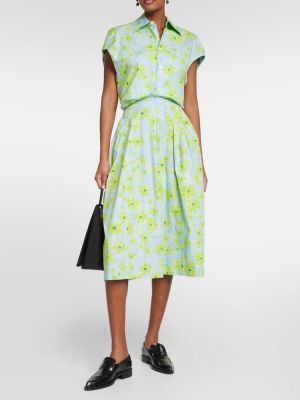 Pamučna midi suknja s cvjetnim printom Marni