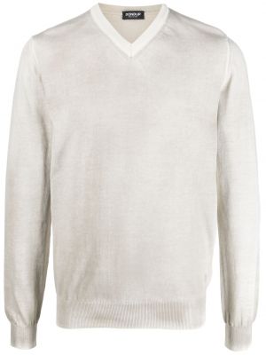 Пуловер с v-образно деколте Dondup бяло