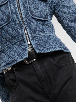 Prešívaná bavlnená džínsová bunda Marant Etoile modrá