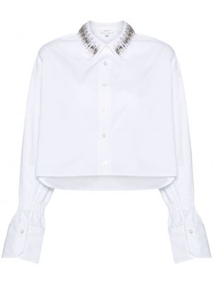 Camicia con cristalli A.l.c. bianco