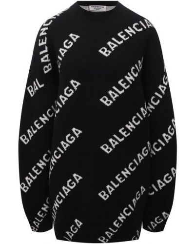 Шерстяной свитер Balenciaga, черный