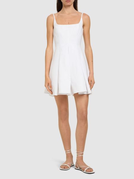 Sukienka mini bawełniana Staud biała
