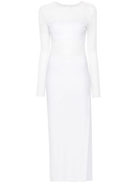 Макси рокля Norma Kamali бяло