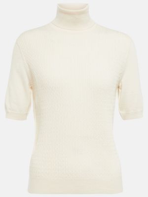 Кашмирен пуловер Loro Piana бяло