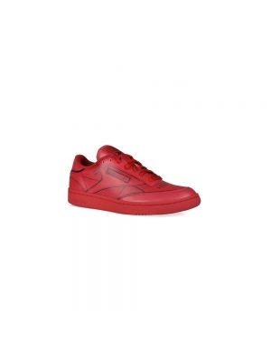 Sneakersy skórzane Maison Margiela czerwone