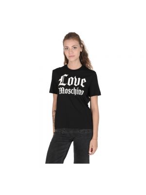 Koszulka bawełniana Love Moschino czarna