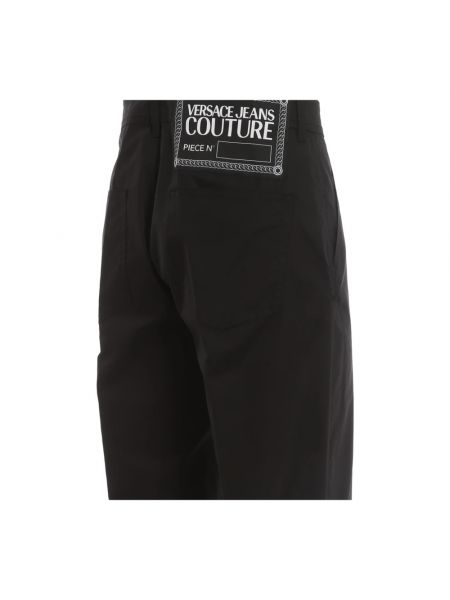 Pantalones de algodón Versace Jeans Couture negro