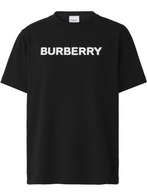 Pamut póló nyomtatás Burberry fekete