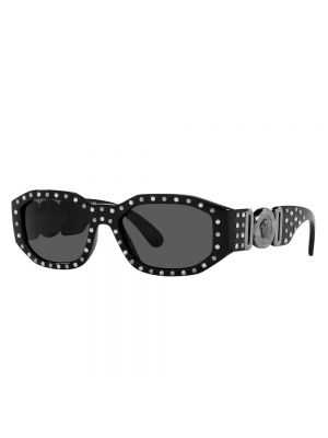 Okulary przeciwsłoneczne z ćwiekami Versace czarne